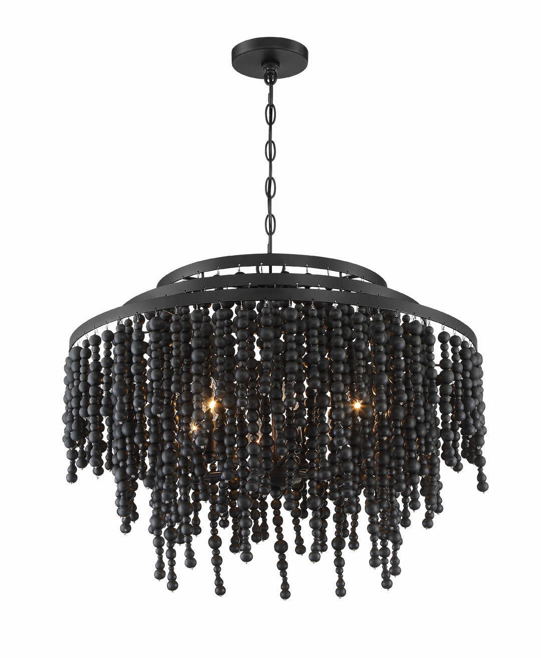 Crystorama Poppy 6 Light Forged Bronze Chandelier