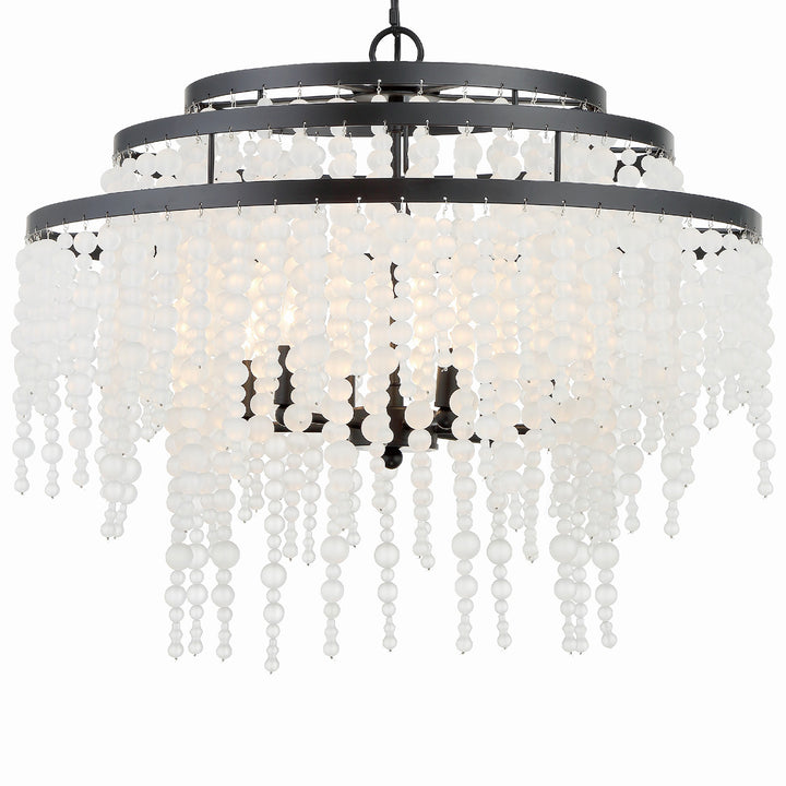 Crystorama Poppy 6 Light Forged Bronze Chandelier