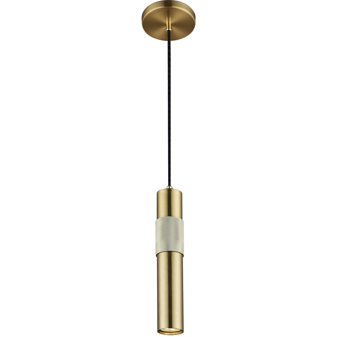 Dainolite 1 Light Halogen Pendant Aged Brass