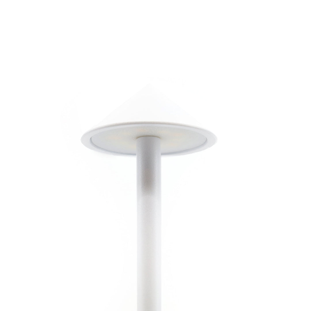 Shade Crest Rechargeable Table Lamp // White