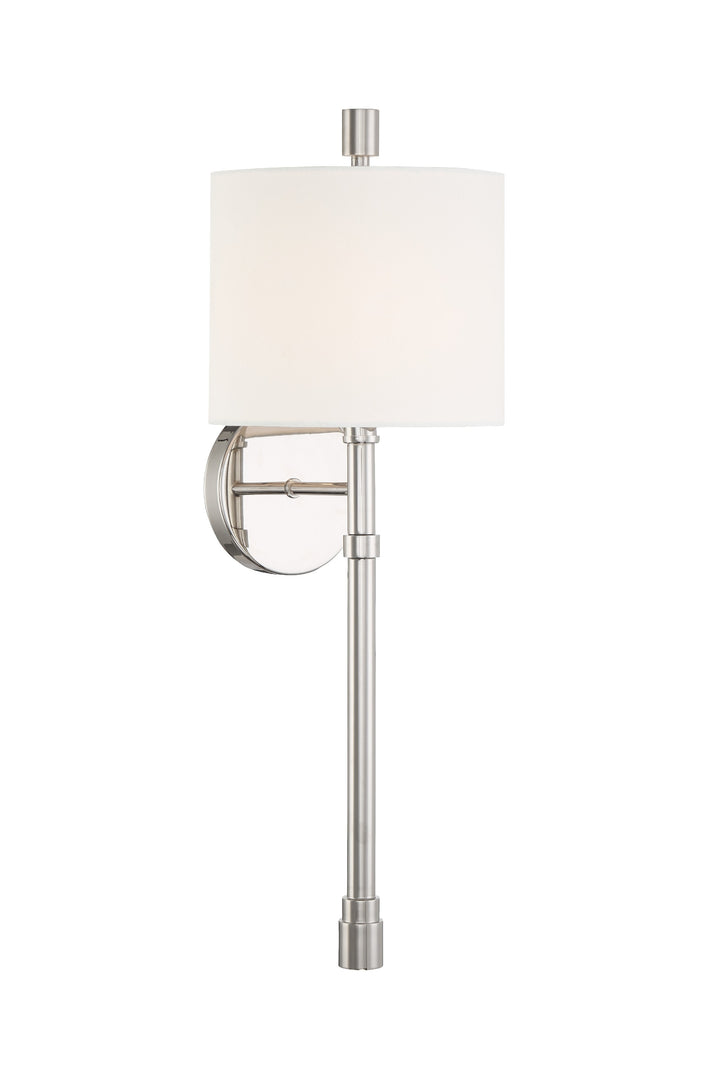 Crystorama Rachel 1 Light Polished Nickel Sconce