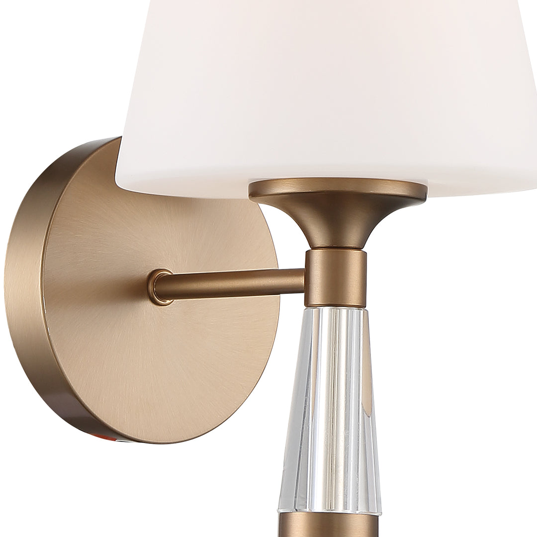 Crystorama Ramsey 1 Light Polished Nickel Sconce