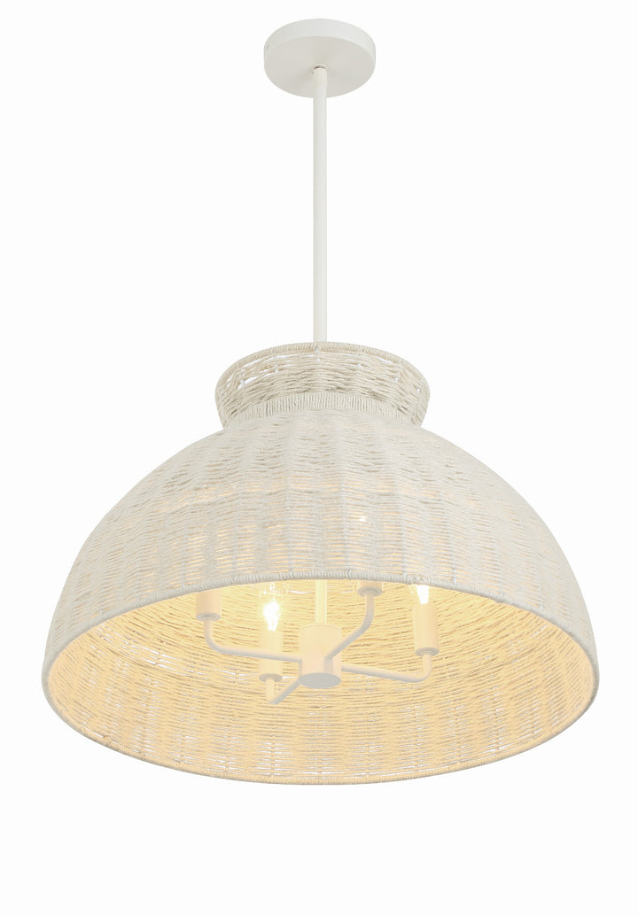 Crystorama Reese 4 Light Matte White Chandelier