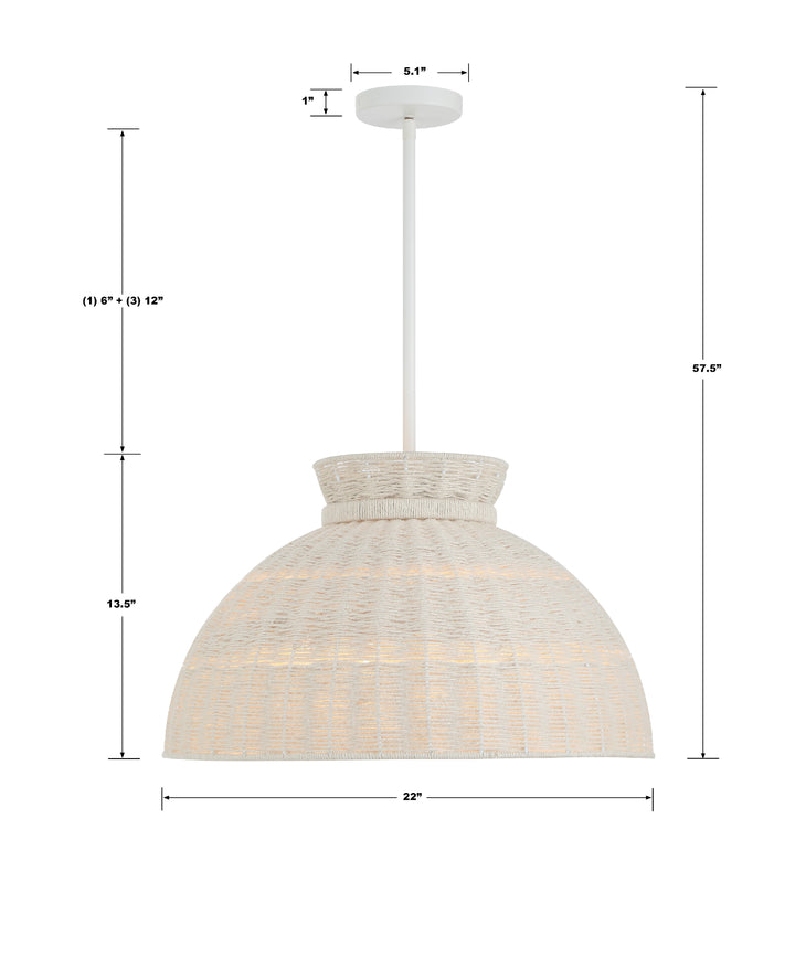 Crystorama Reese 4 Light Matte White Chandelier