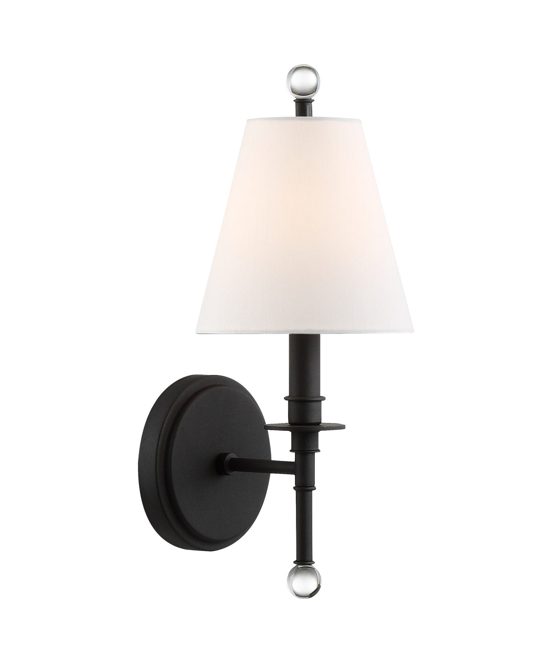 Crystorama Riverdale 1 Light Aged Brass Sconce