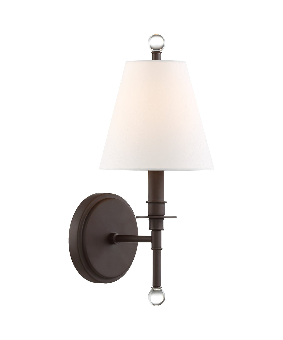 Crystorama Riverdale 1 Light Aged Brass Sconce