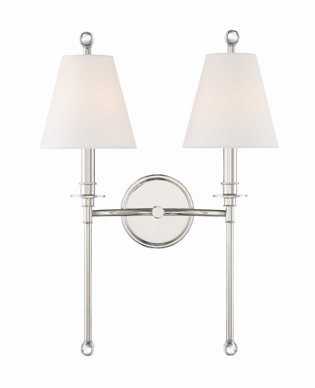 Crystorama Riverdale 2 Light Aged Brass Sconce