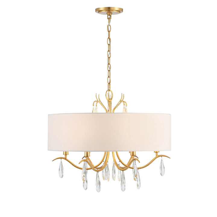 Crystorama Rollins 6 Light Antique Gold Chandelier