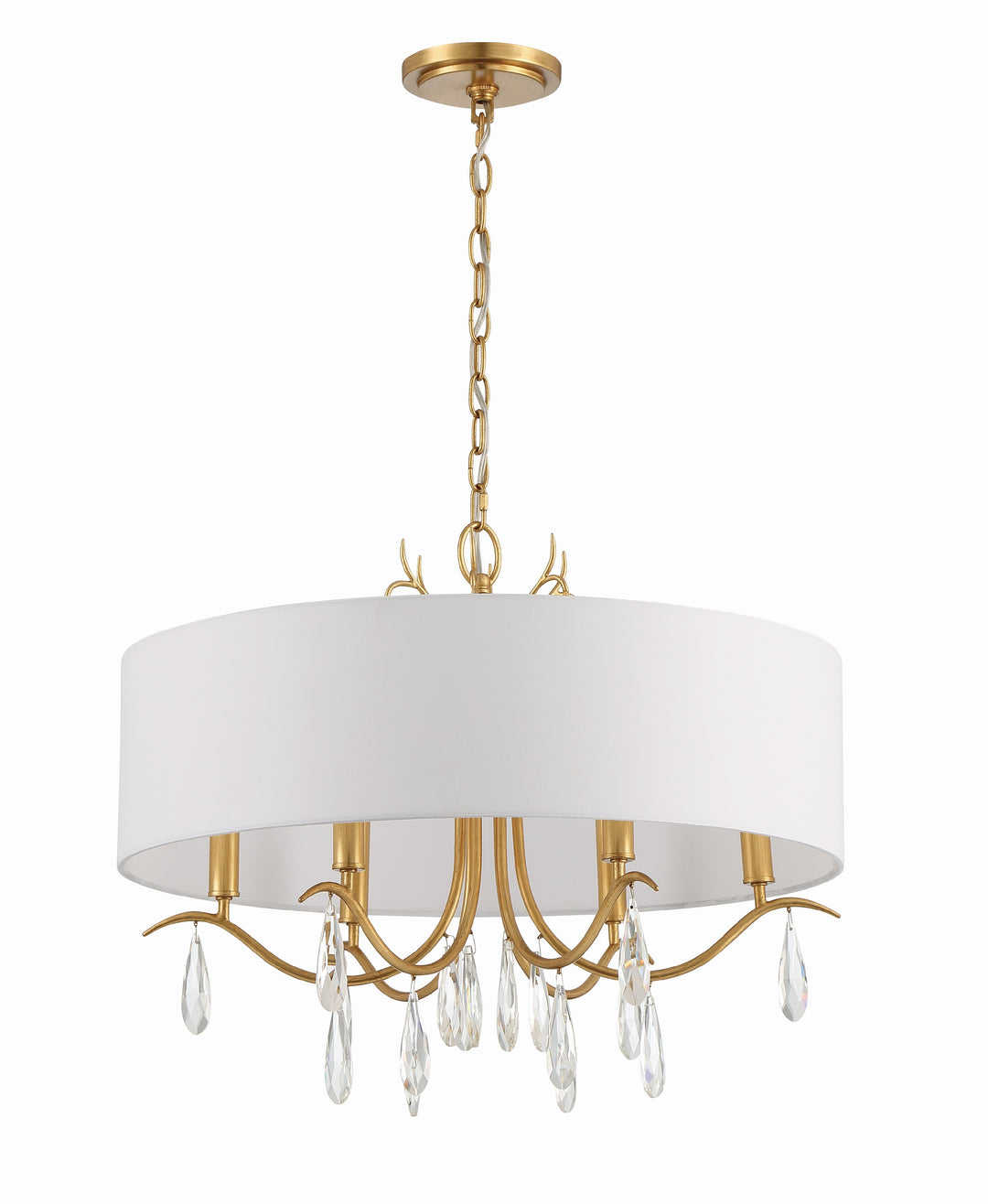 Crystorama Rollins 6 Light Antique Gold Chandelier