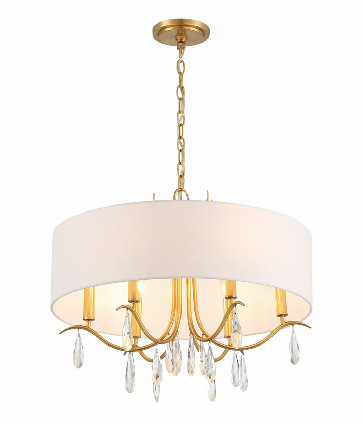 Crystorama Rollins 6 Light Antique Gold Chandelier