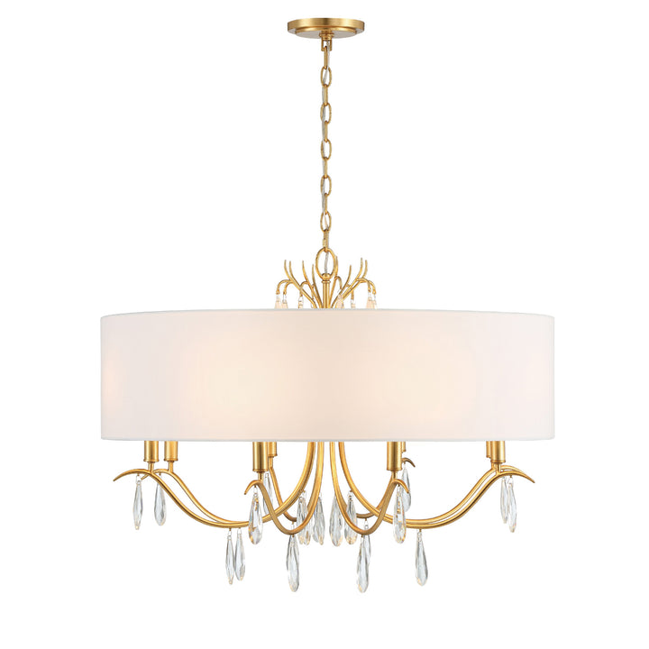 Crystorama Rollins 8 Light Antique Gold Chandelier