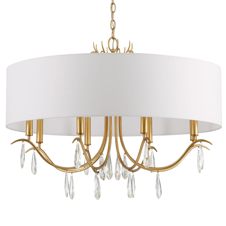 Crystorama Rollins 8 Light Antique Gold Chandelier