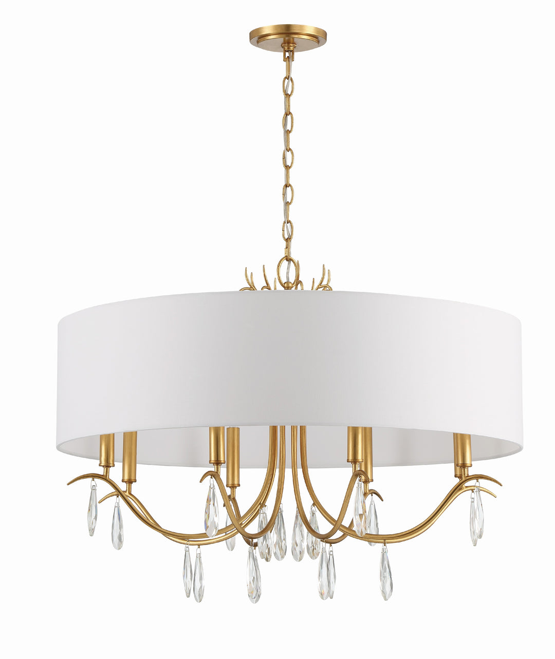 Crystorama Rollins 8 Light Antique Gold Chandelier