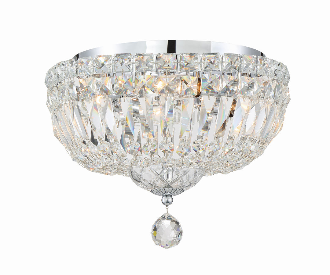 Crystorama Roslyn 3 Light Polished Chrome Flush Mount