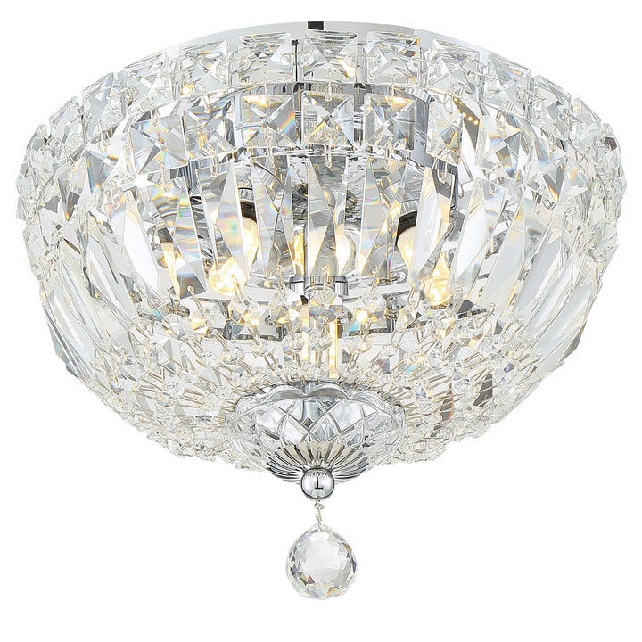 Crystorama Roslyn 3 Light Polished Chrome Flush Mount