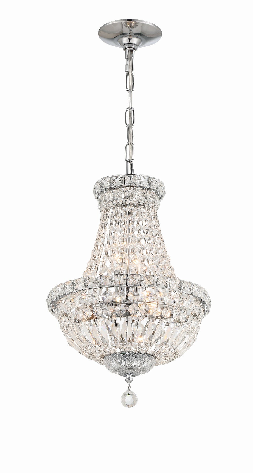 Crystorama Roslyn 5 Light Polished Chrome Mini Chandelier