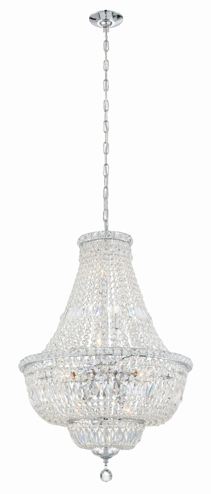 Crystorama Roslyn 9 Light Polished Chrome Chandelier