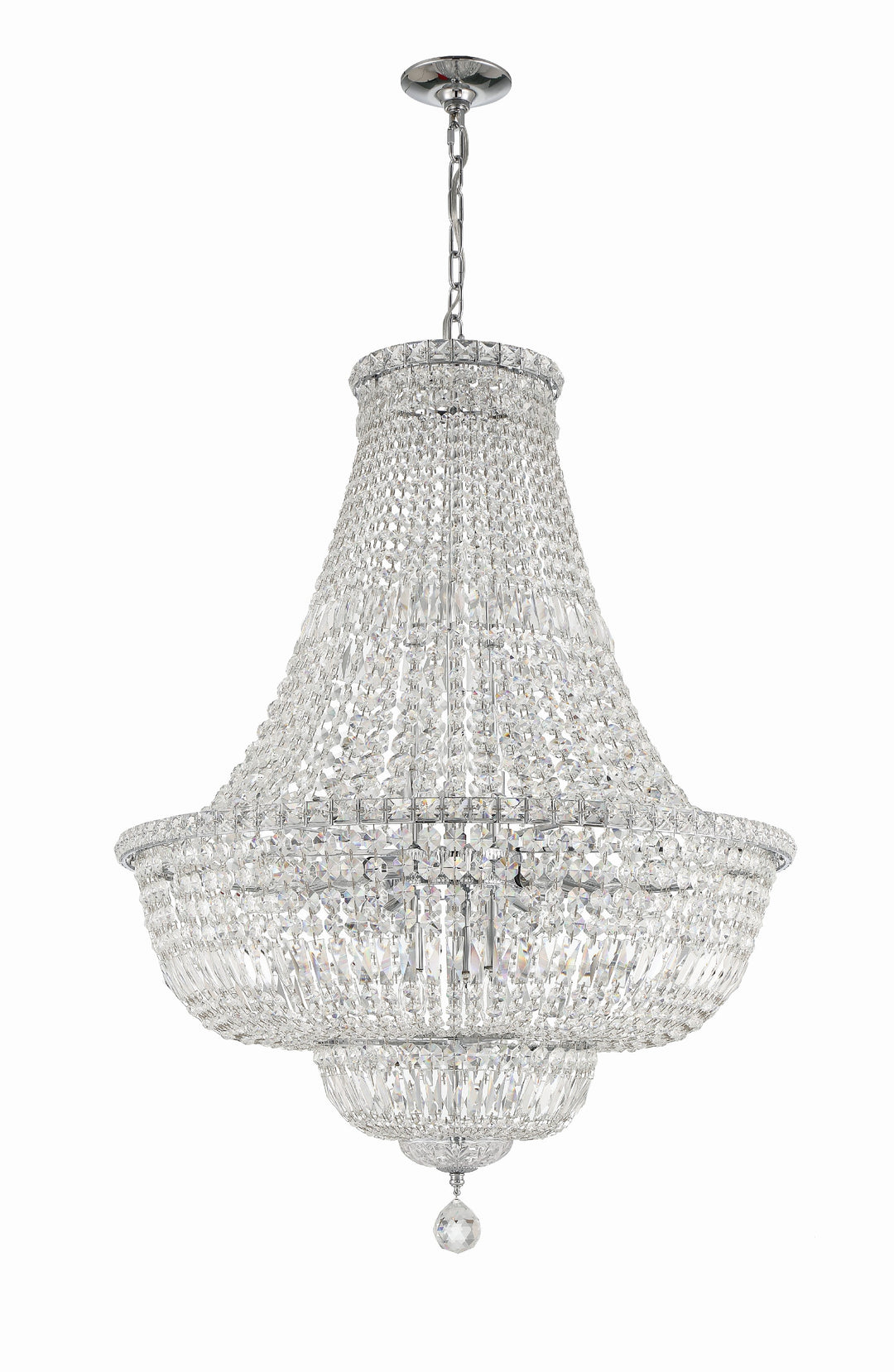 Crystorama Roslyn 15 Light Polished Chrome Chandelier