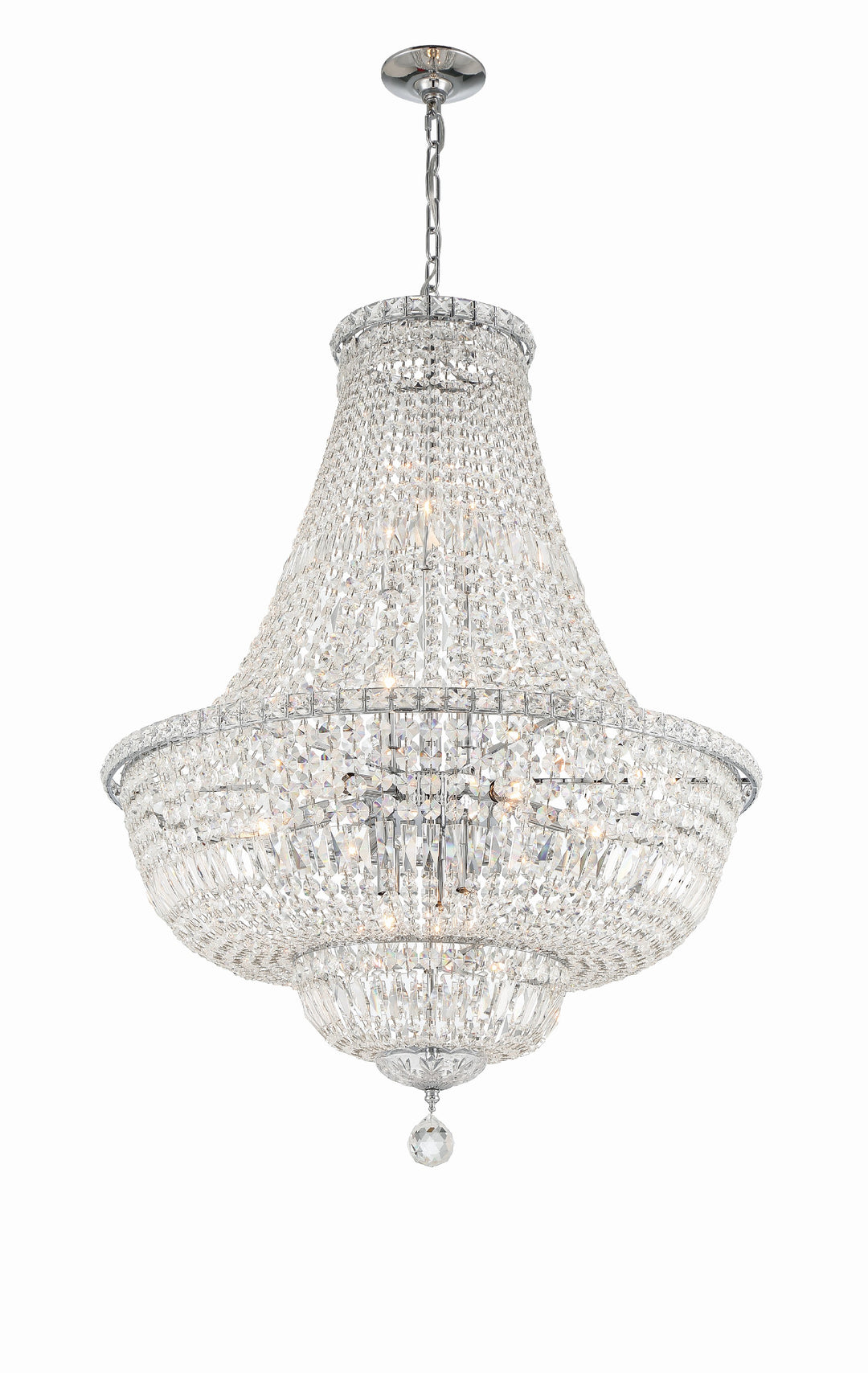 Crystorama Roslyn 15 Light Polished Chrome Chandelier