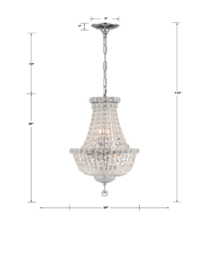 Crystorama Roslyn 15 Light Polished Chrome Chandelier