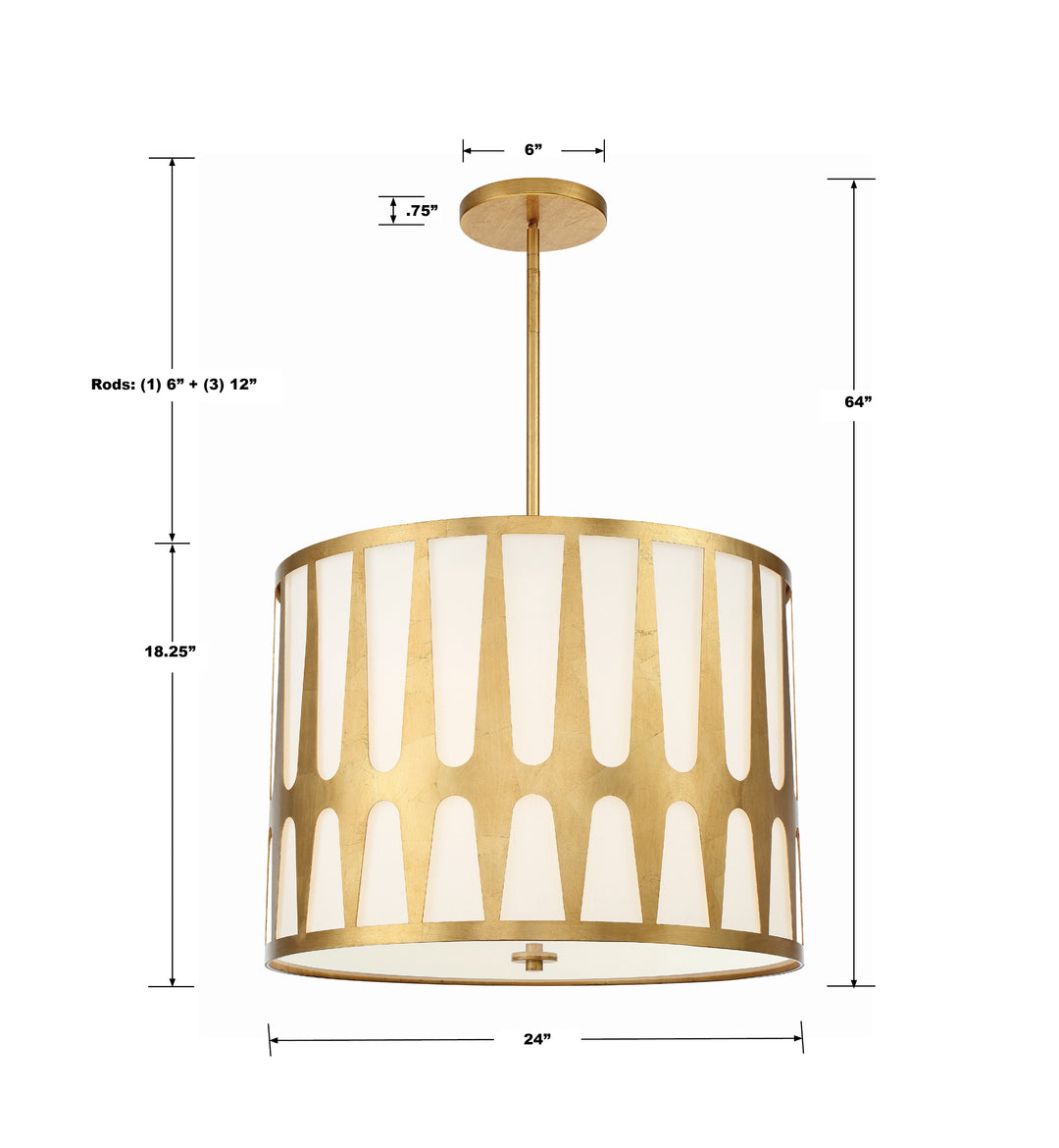 Crystorama Royston 5 Light Antique Gold Chandelier