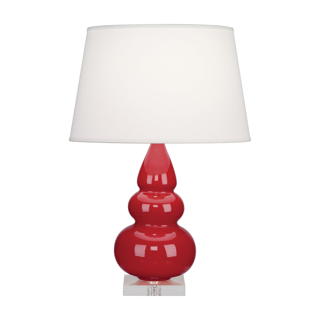 Ruby Red Small Triple Gourd Accent Lamp-Style Number RR33X