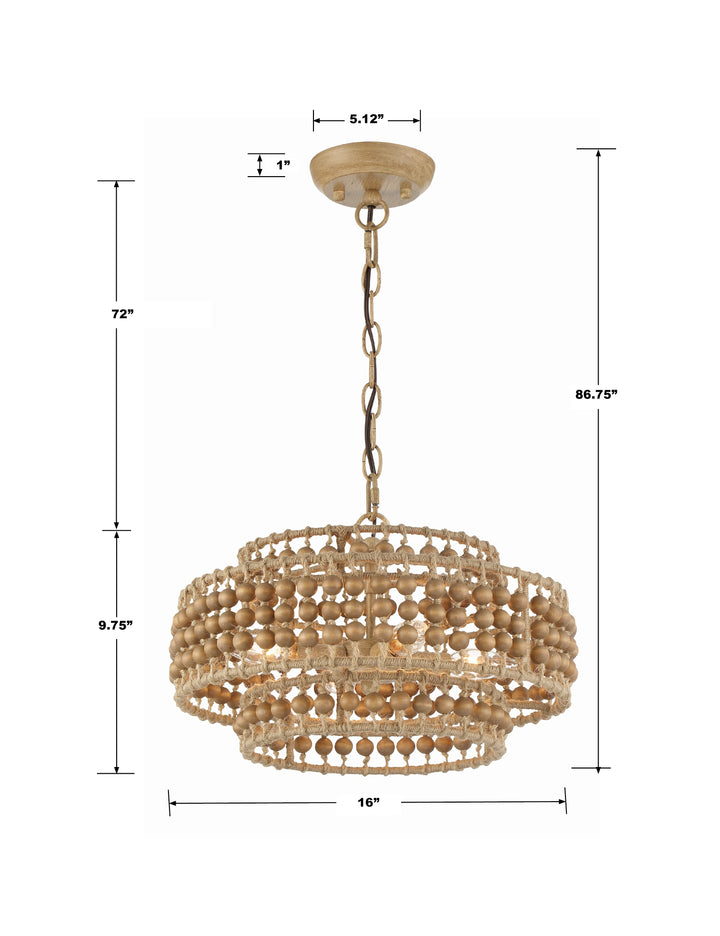 Crystorama Silas 4 Light Burnished Silver Mini Chandelier