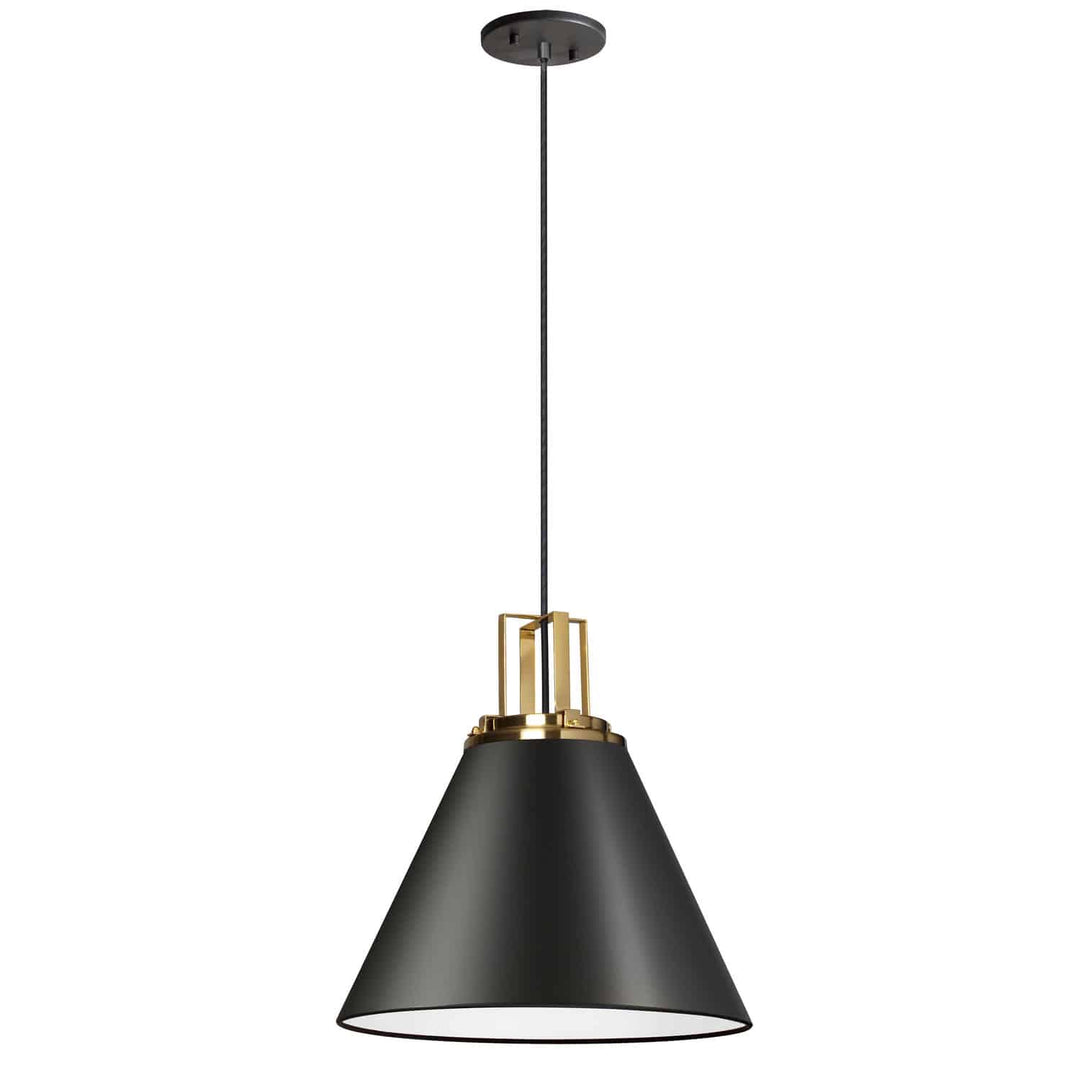 Dainolite 1 Light Incandescent Pendant, Matte Black