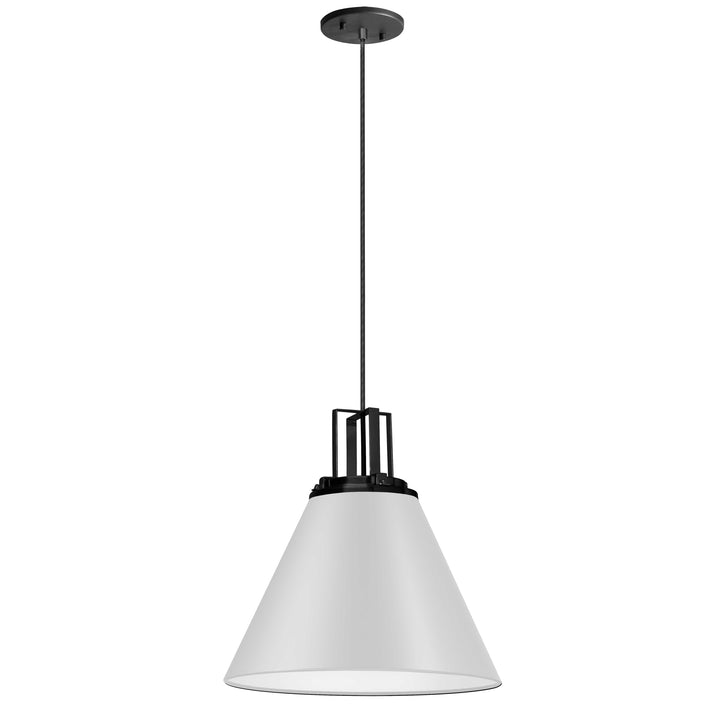 Dainolite 1 Light Incandescent Pendant, Matte Black