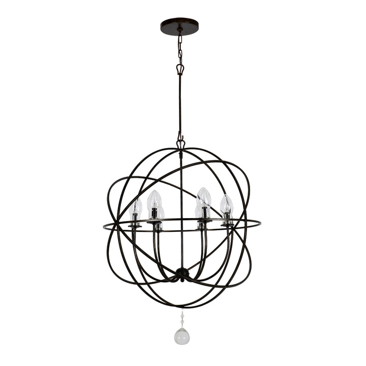 Crystorama Solaris 6 Light English Bronze Sphere Outdoor Pendant