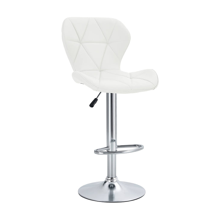 Luxe Swivel Elegance - Set of Two Stools // White