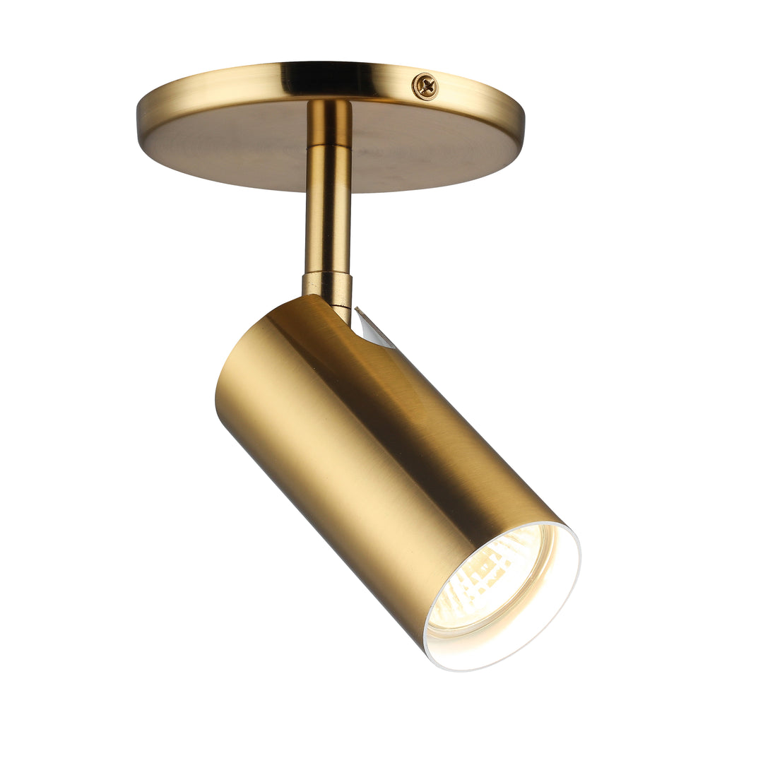 Dainolite 1 Light Aged Brass Halogen Spotlight