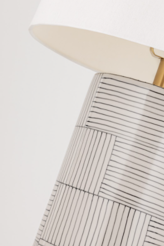 Borneo Table Lamp - Aged Brass/Stripe