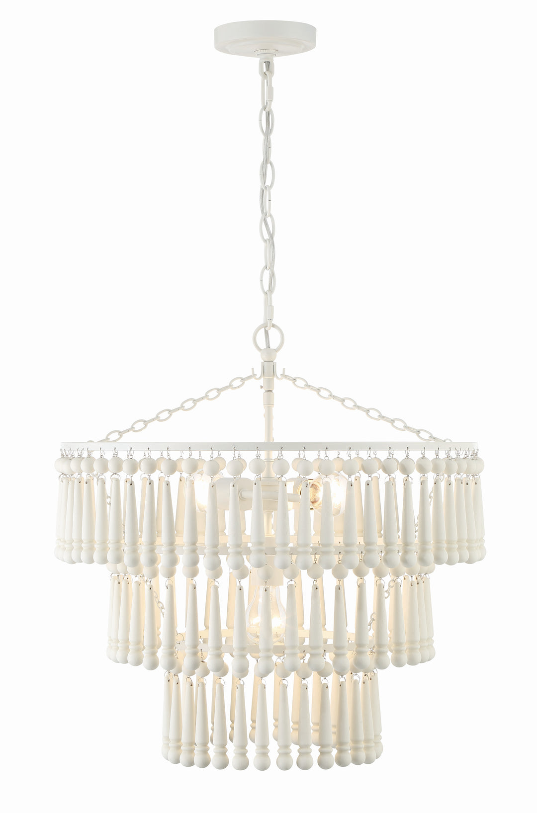 Crystorama Tiana 3 Light Matte White Chandelier