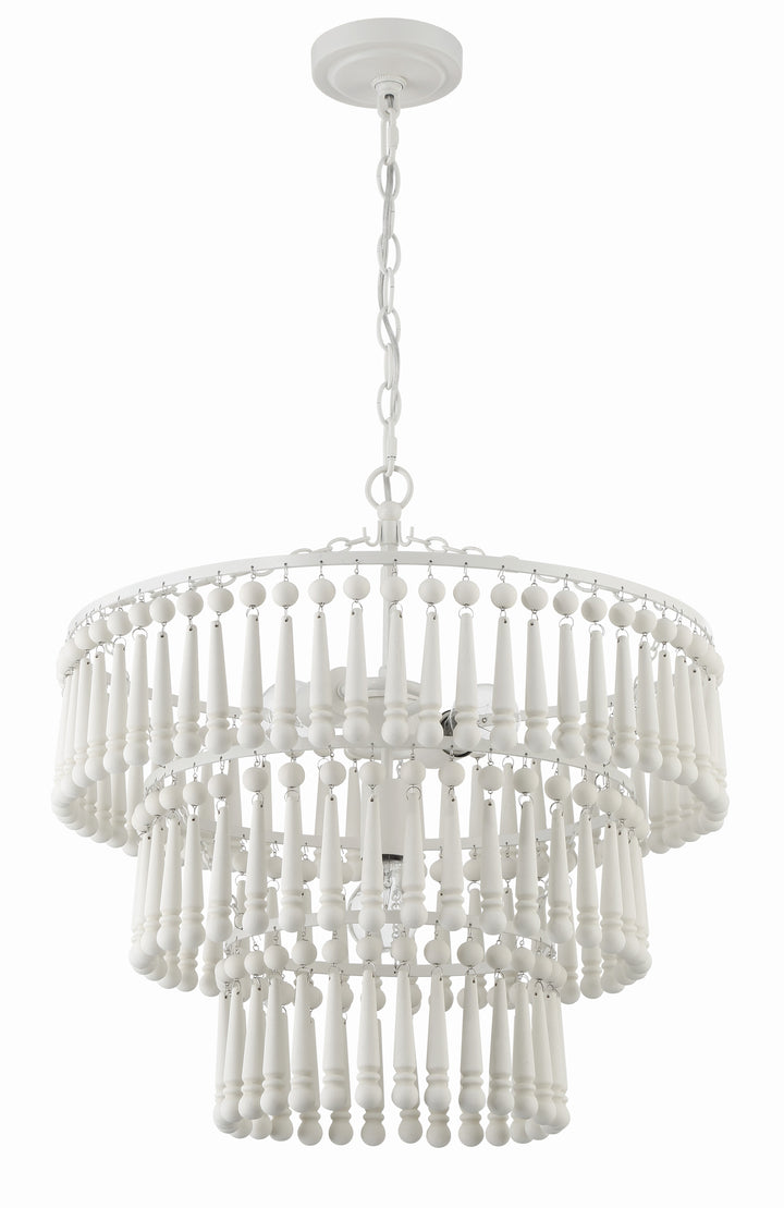 Crystorama Tiana 3 Light Matte White Chandelier