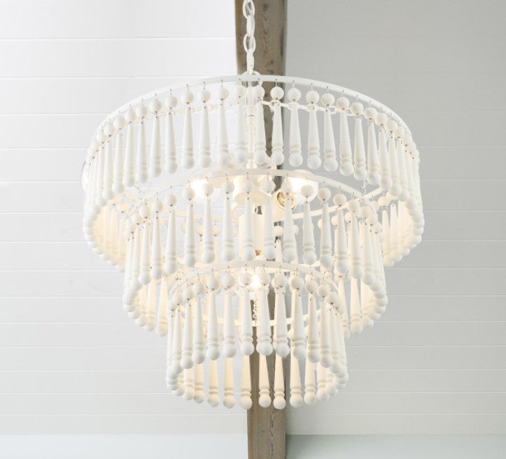 Crystorama Tiana 3 Light Matte White Chandelier