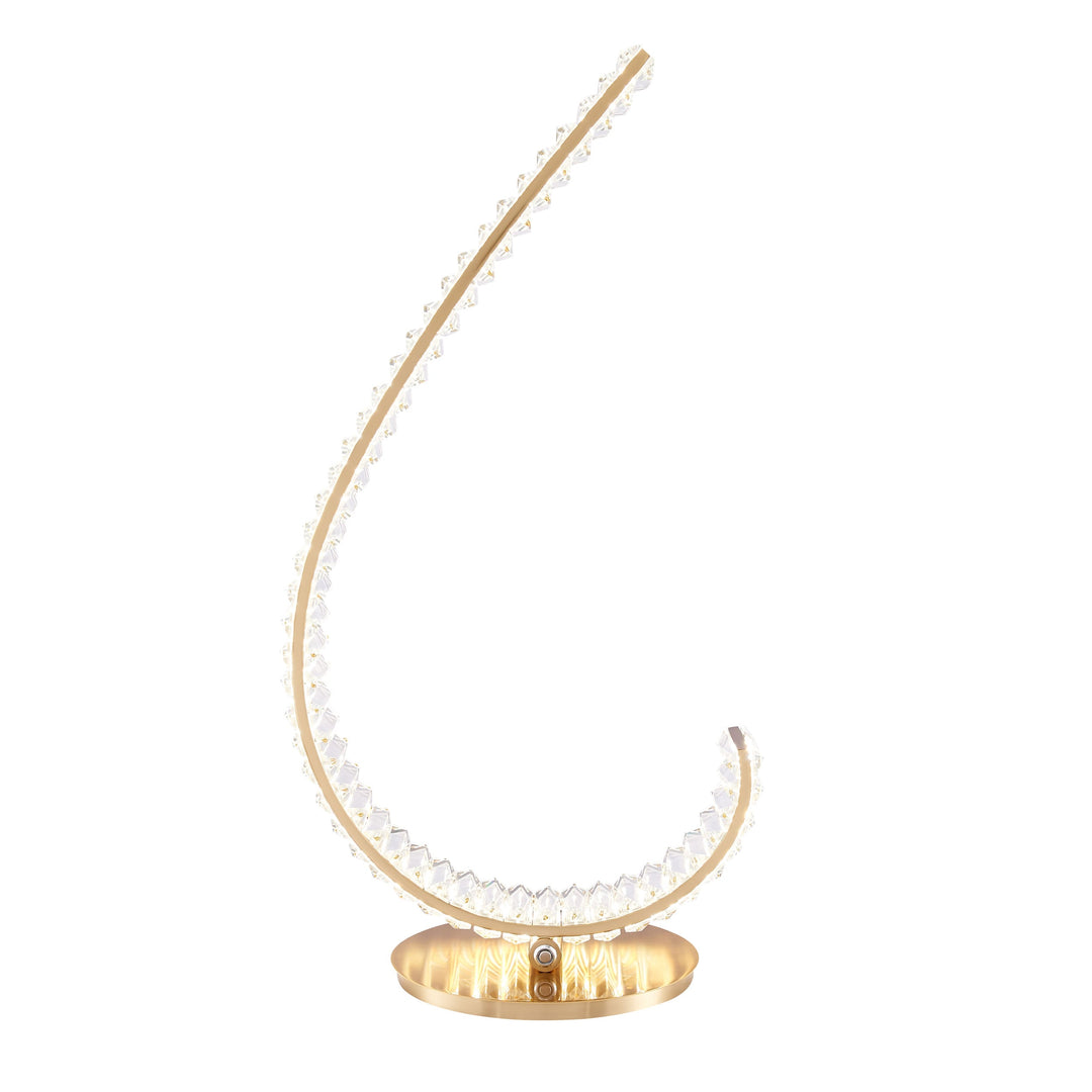 Grace Crystal 16W Table Lamp // Touch & Dimmable (R Gold)