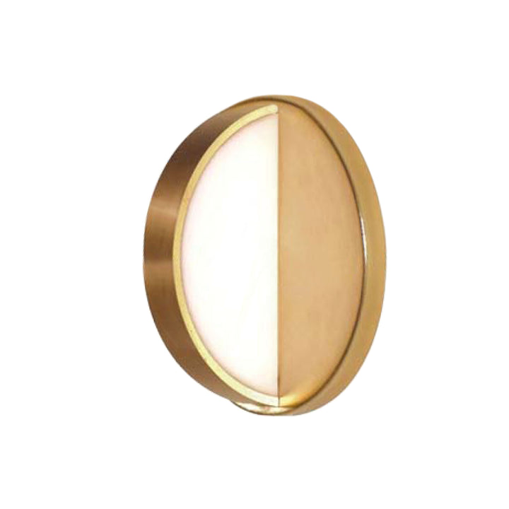 Dainolite 5W Wall Sconce, Aged Brass with White Acrylic Diffuser