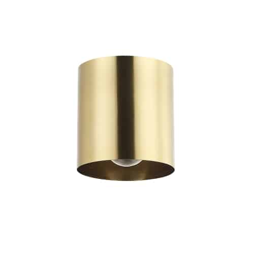 Dainolite 1 Light Aged Brass Flush Mount