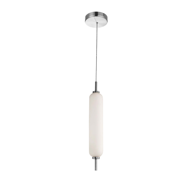 Dainolite 10W Pendant Aged Brass with White Opal Glass