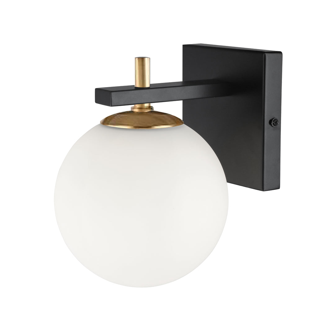 Dainolite 1 Light Halogen Wall Sconce, Matte Black