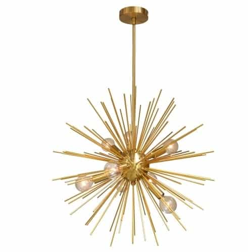 Dainolite 8 Light Pendant, Gold / Vintage Bronze Finish