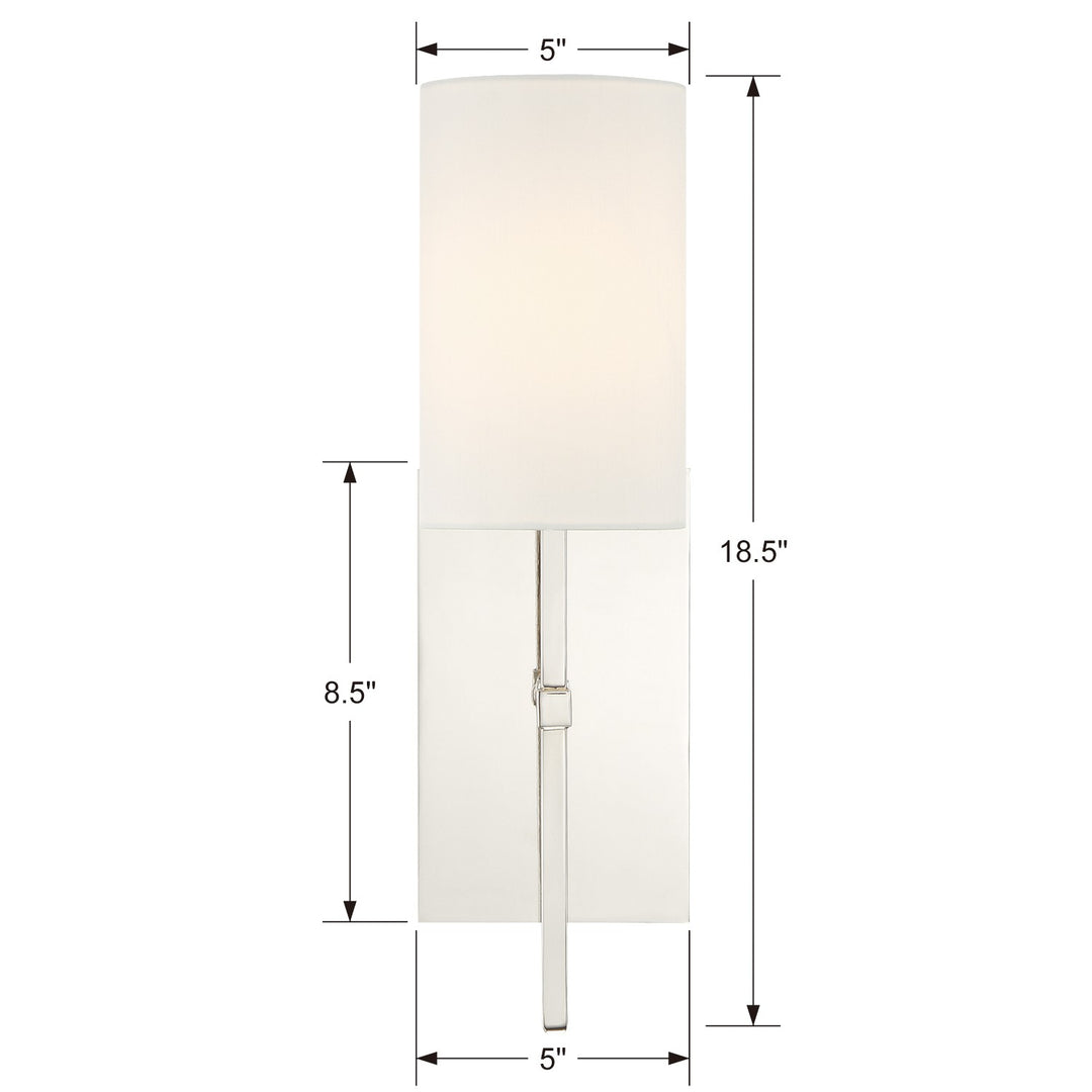 Crystorama Veronica 1 Light Aged Brass Sconce