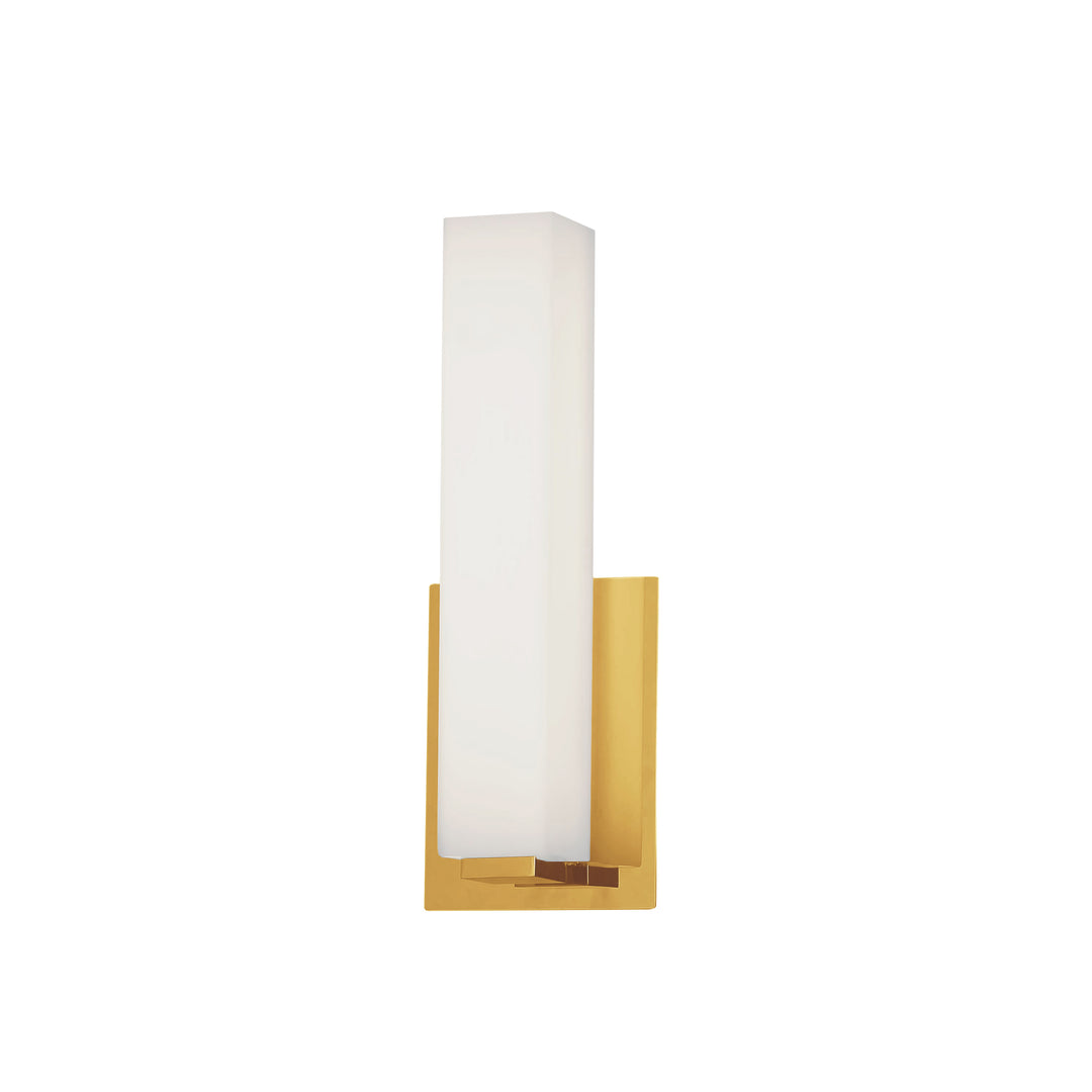 Dainolite 12W Aged Brass Vanity Light w/ White Glass