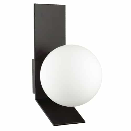 Dainolite 1 Light Halogen Wall Sconce, Aged Brass w/ Opal White Glass