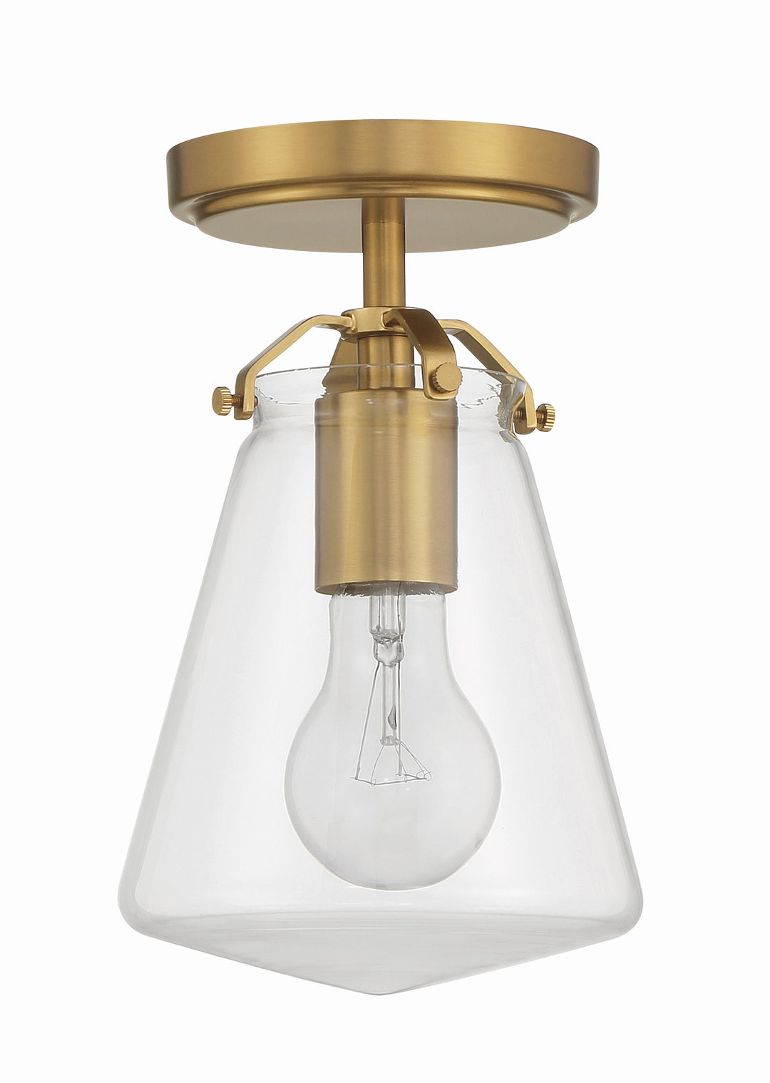 Crystorama Voss 1 Light Luxe Gold Semi Flush Mount