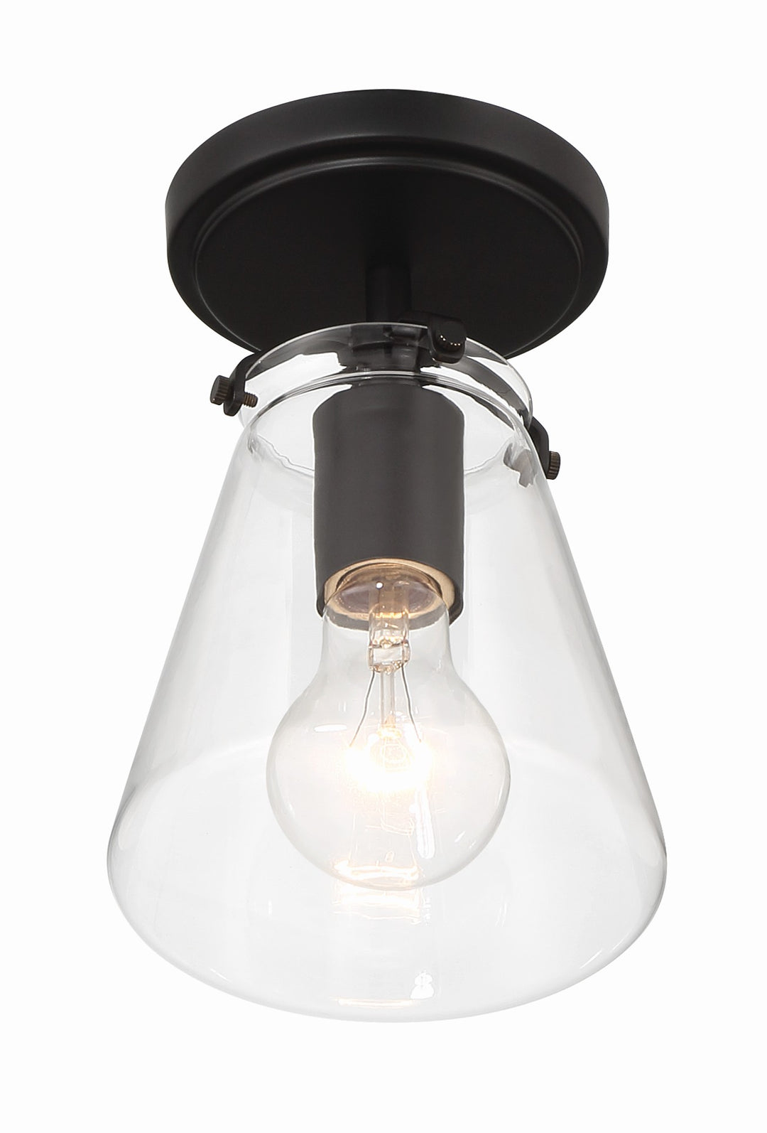 Crystorama Voss 1 Light Luxe Gold Semi Flush Mount