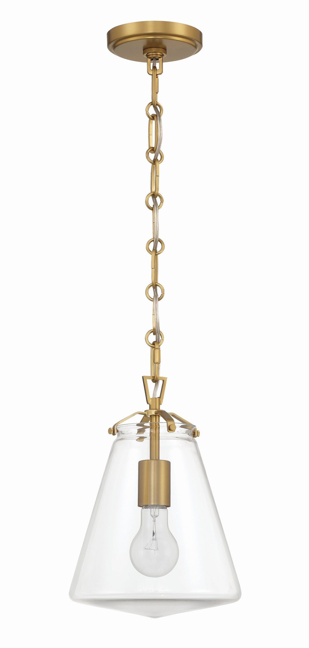 Crystorama Voss 1 Light Luxe Gold Mini Pendant