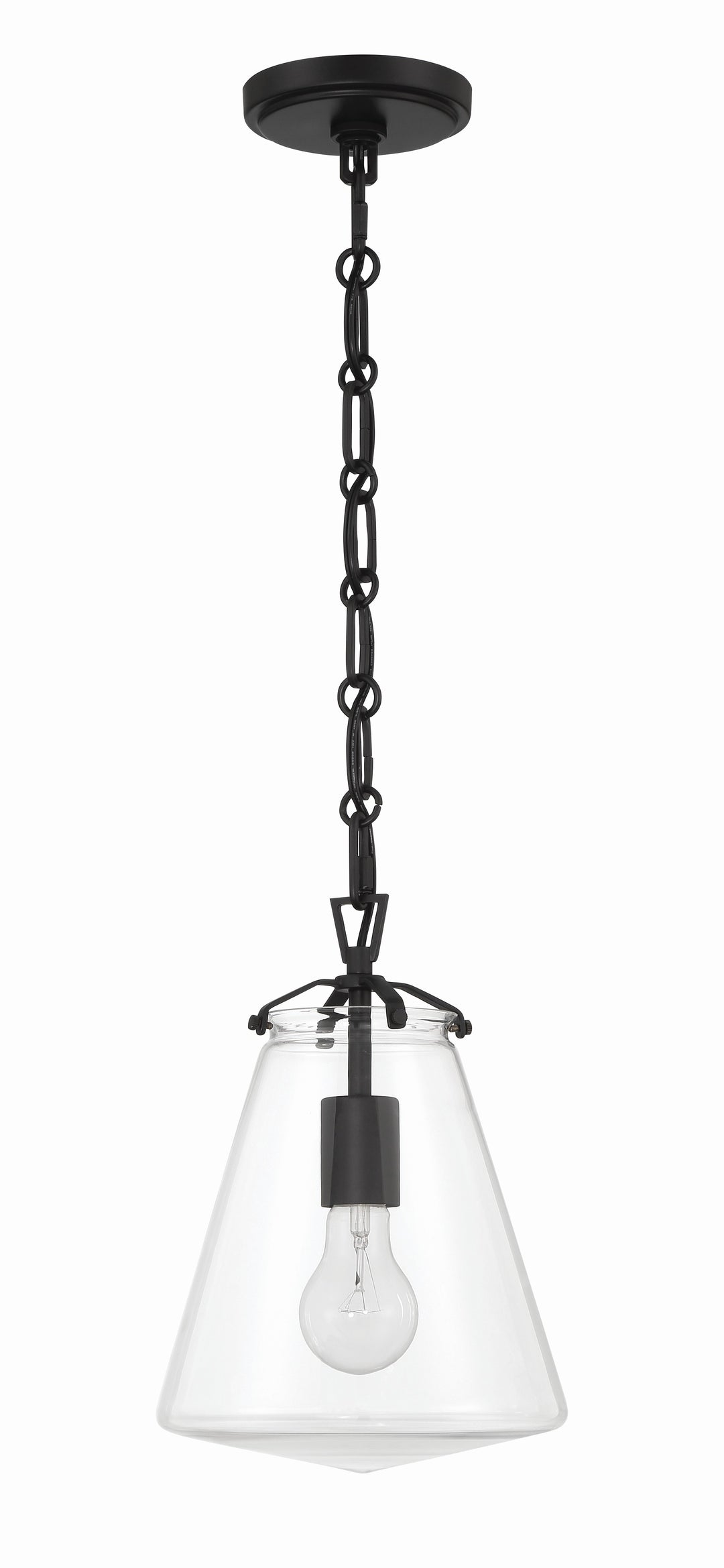 Crystorama Voss 1 Light Luxe Gold Mini Pendant