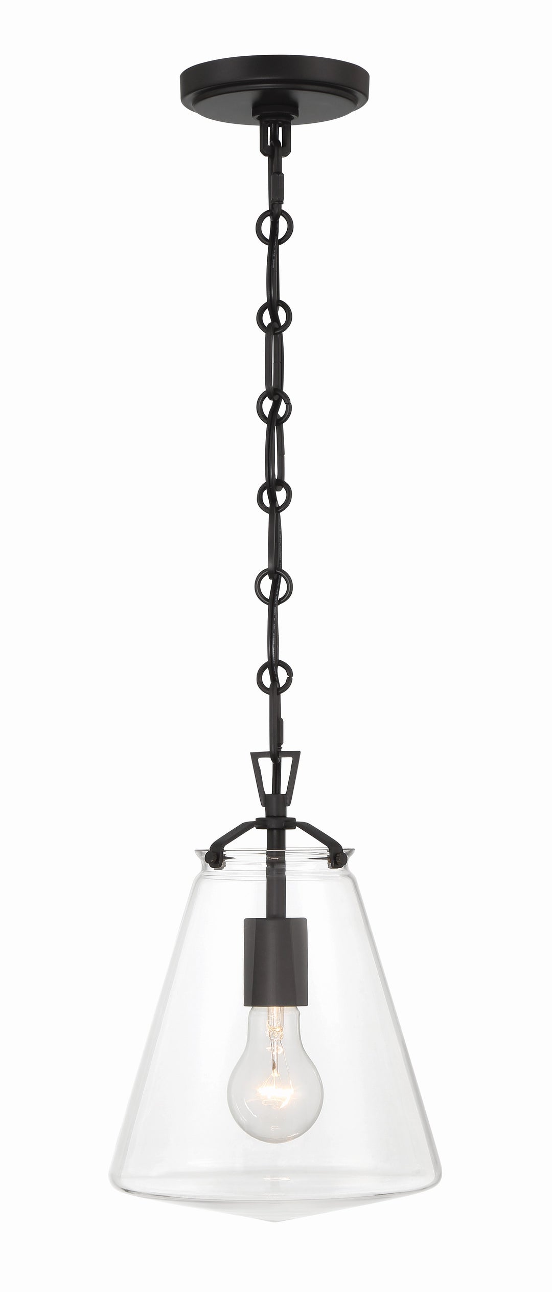 Crystorama Voss 1 Light Luxe Gold Mini Pendant